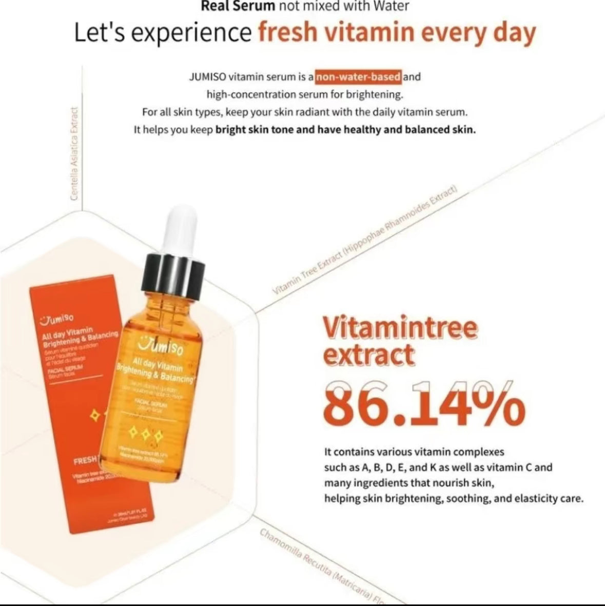 Jumiso-All Day Vitamin Brightening & Balancing facial Serum- Nourish, Illuminate & even Skin Tone